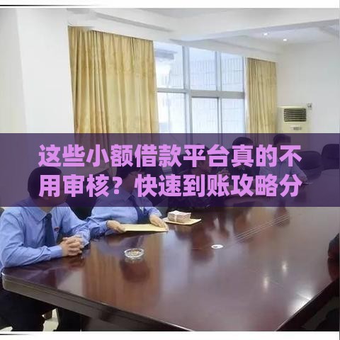 这些小额借款平台真的不用审核？快速到账攻略分享