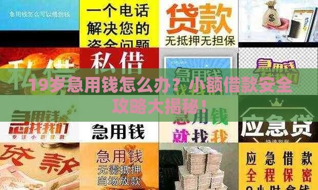 19岁急用钱怎么办？小额借款安全攻略大揭秘！