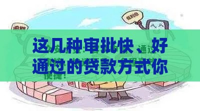 这几种审批快、好通过的贷款方式你知道吗