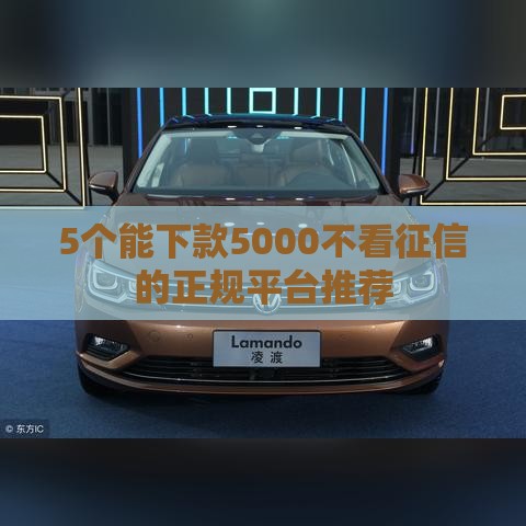5个能下款5000不看征信的正规平台推荐
