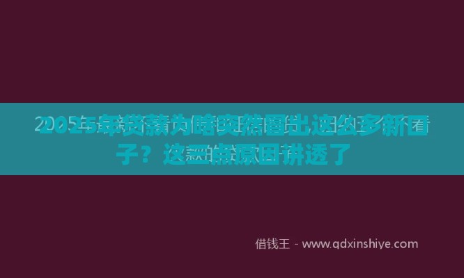 2025年借钱小秘诀，看看这五个最新5000元无视一切必下款的口子