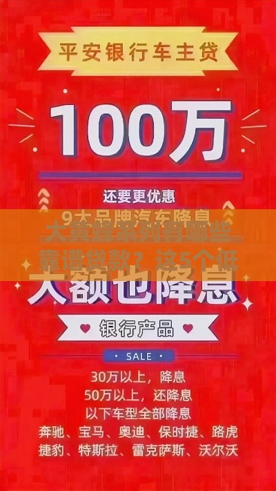 大黄蜂系列有哪些靠谱贷款？这5个低息方案别错过！