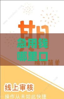 急用钱哪里口子放款快？这5个正规渠道最快30分钟到账