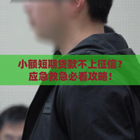 小额短期贷款不上征信？应急救急必看攻略！
