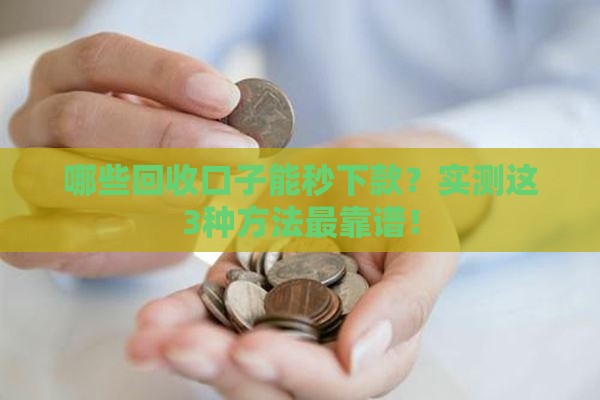 哪些回收口子能秒下款？实测这3种方法最靠谱！