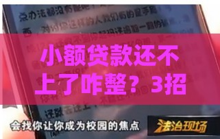小额贷款还不上了咋整？3招化解危机护征信