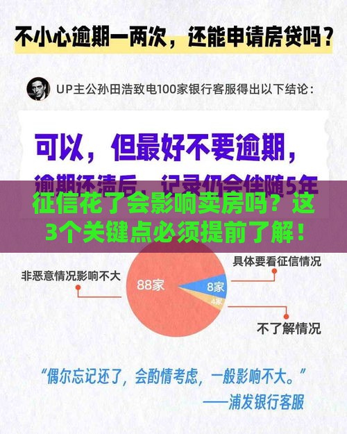 征信花了会影响卖房吗？这3个关键点必须提前了解！