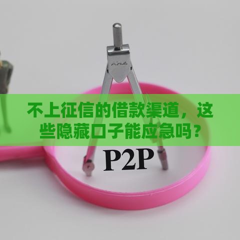 不上征信的借款渠道，这些隐藏口子能应急吗？