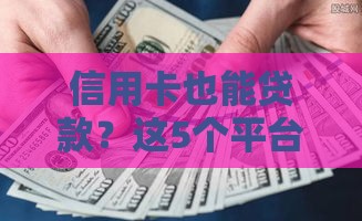 信用卡也能贷款？这5个平台帮你快速解决资金难题！