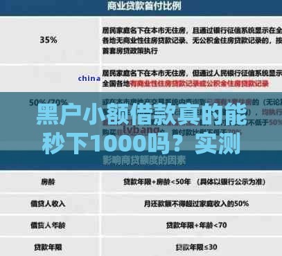 黑户小额借款真的能秒下1000吗？实测避坑指南