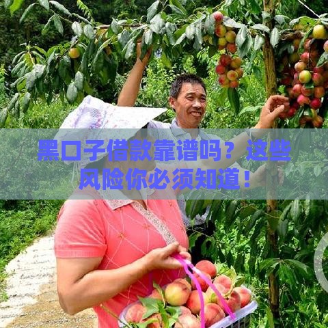 黑口子借款靠谱吗？这些风险你必须知道！