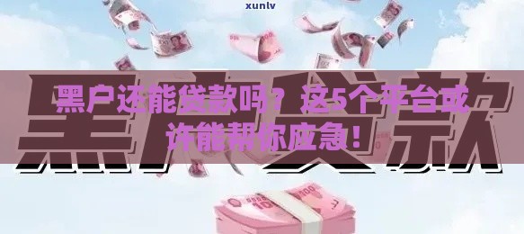 黑户还能贷款吗？这5个平台或许能帮你应急！