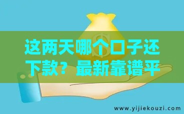 这两天哪个口子还下款？最新靠谱平台盘点，急用钱速看！