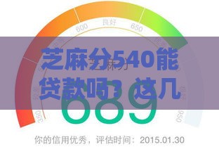 芝麻分540能贷款吗？这几个平台用途多、门槛低，试试看！