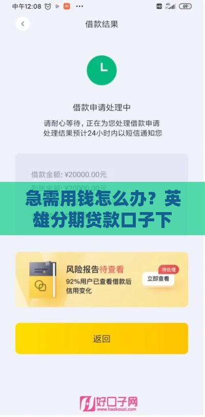 急需用钱怎么办？英雄分期贷款口子下载攻略，快速到账不踩坑！