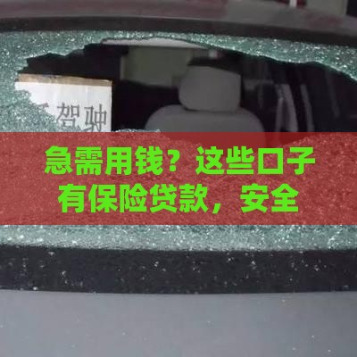 急需用钱？这些口子有保险贷款，安全又靠谱！