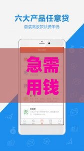 急需用钱却担心信用评分？试试这些不查综合评分的贷款App！