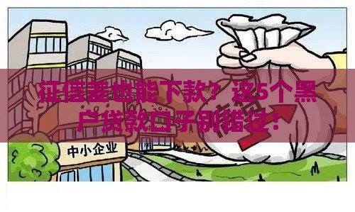 征信差也能下款？这5个黑户贷款口子别错过！