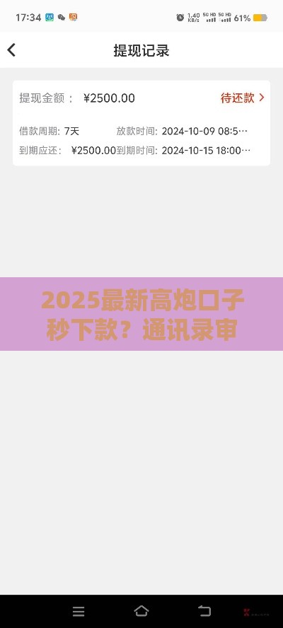 2025最新高炮口子秒下款？通讯录审核避坑指南！