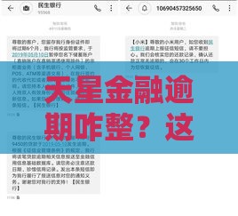 天星金融逾期咋整？这4招教你保住征信不慌！