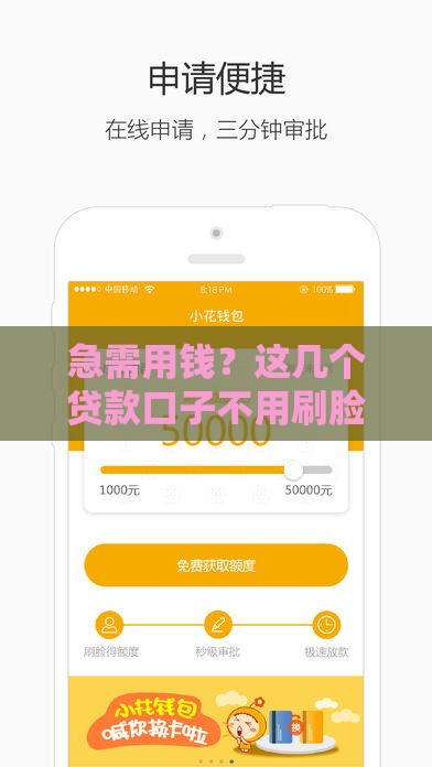 急需用钱？这几个贷款口子不用刷脸也能下款！