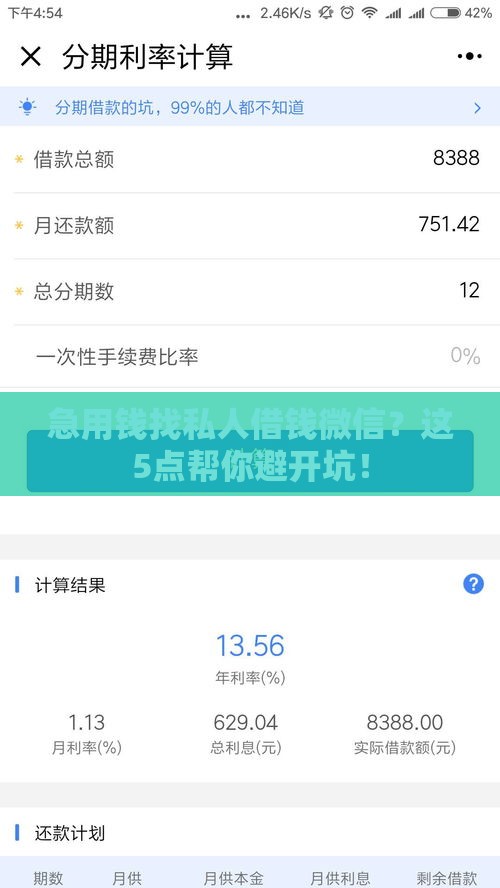 急用钱找私人借钱微信？这5点帮你避开坑！