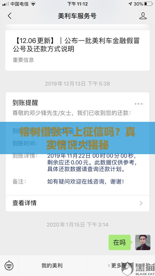 榕树借款不上征信吗？真实情况大揭秘
