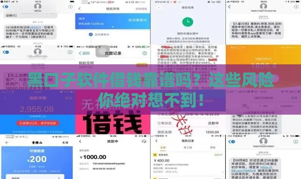 黑口子软件借钱靠谱吗？这些风险你绝对想不到！