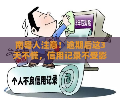 南粤人注意！逾期后这3天不慌，信用记录不受影响？答案来了
