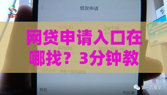 网贷申请入口在哪找？3分钟教你快速申请正规贷款，避坑指南必看！