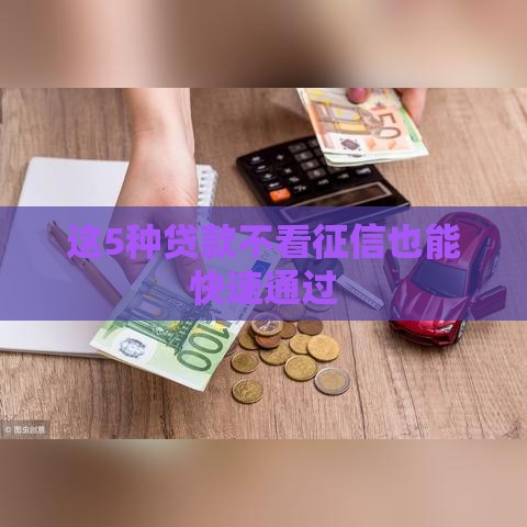 这5种贷款不看征信也能快速通过