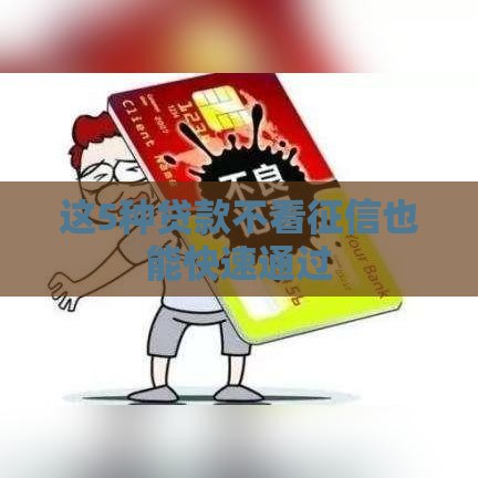 这5种贷款不看征信也能快速通过