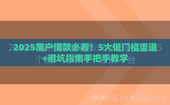 2025黑户借款必看！5大低门槛渠道+避坑指南手把手教学