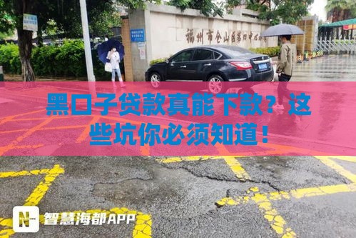 黑口子贷款真能下款？这些坑你必须知道！