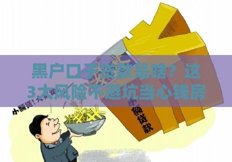 黑户口子贷款是啥？这3大风险不避坑当心钱房两空