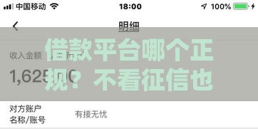 借款平台哪个正规？不看征信也能放款的口子推荐