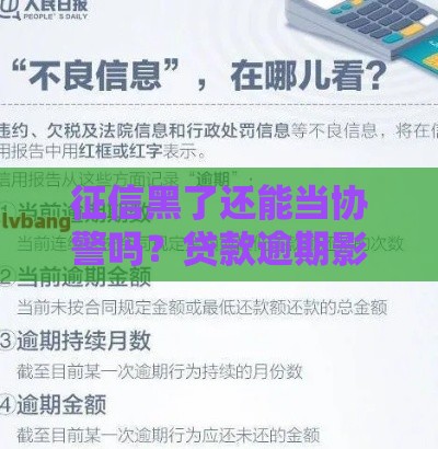 征信黑了还能当协警吗？贷款逾期影响大，这些知识点必看！