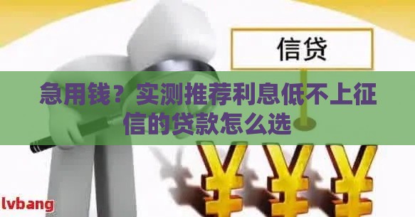 急用钱？实测推荐利息低不上征信的贷款怎么选