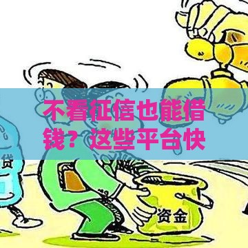 不看征信也能借钱？这些平台快速下款，应急必看！