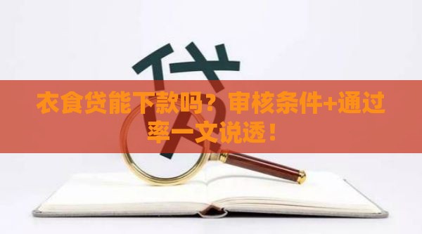 衣食贷能下款吗？审核条件+通过率一文说透！