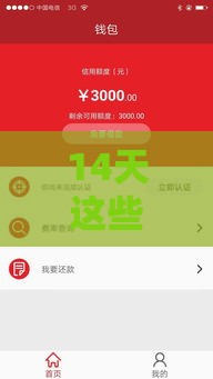 14天这些正规贷款口子最快当天到账