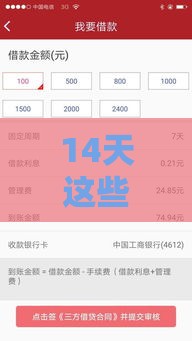 14天这些正规贷款口子最快当天到账