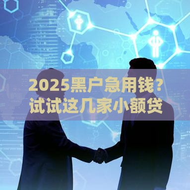 2025黑户急用钱？试试这几家小额贷款新渠道！