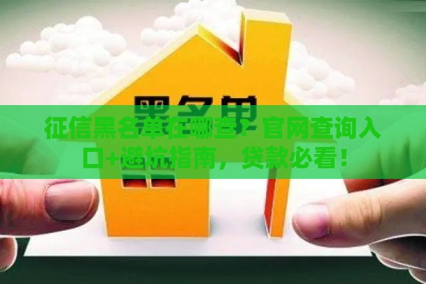 征信黑名单在哪查？官网查询入口+避坑指南，贷款必看！