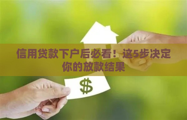 信用贷款下户后必看！这5步决定你的放款结果