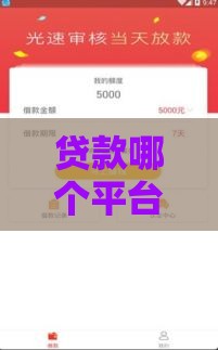 贷款哪个平台额度高？这5个靠谱口子大揭秘！