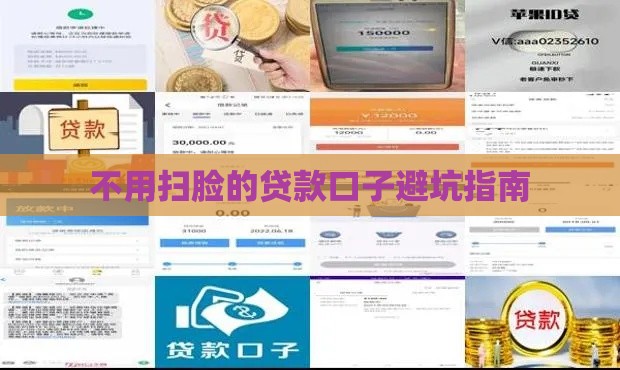 不用扫脸的贷款口子避坑指南