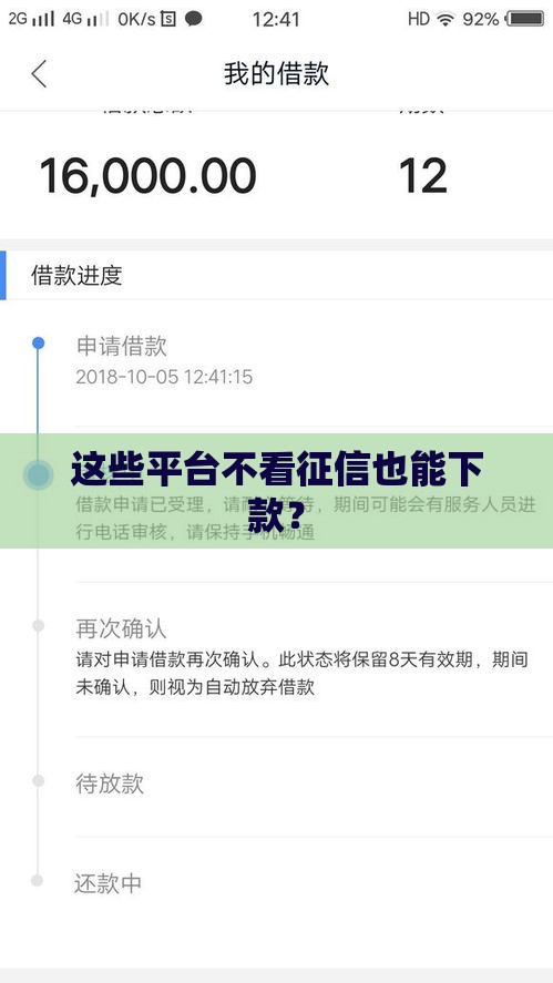 这些平台不看征信也能下款？