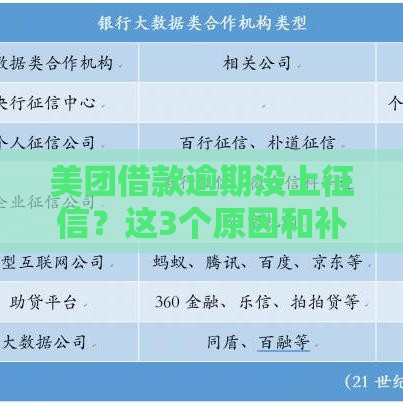 美团借款逾期没上征信？这3个原因和补救方法必看！