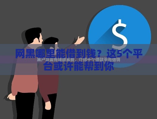 网黑哪里能借到钱？这5个平台或许能帮到你